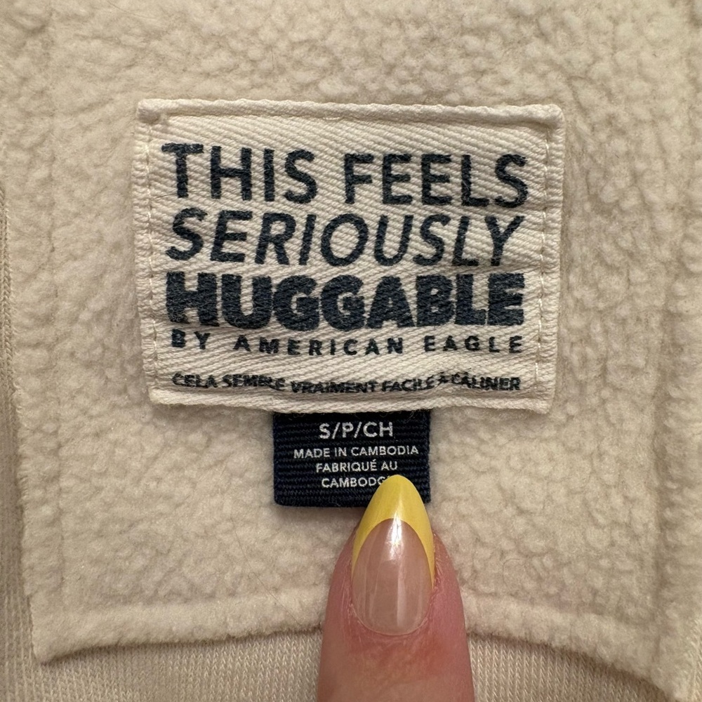 American Eagle Outfitters Oversized Big Hug Reverse Fleece Sweatshirt. Sz Small - Picture 3 of 14